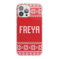 Christmas Jumper iPhone 13 Pro Max TPU Impact Case with Pink Edges