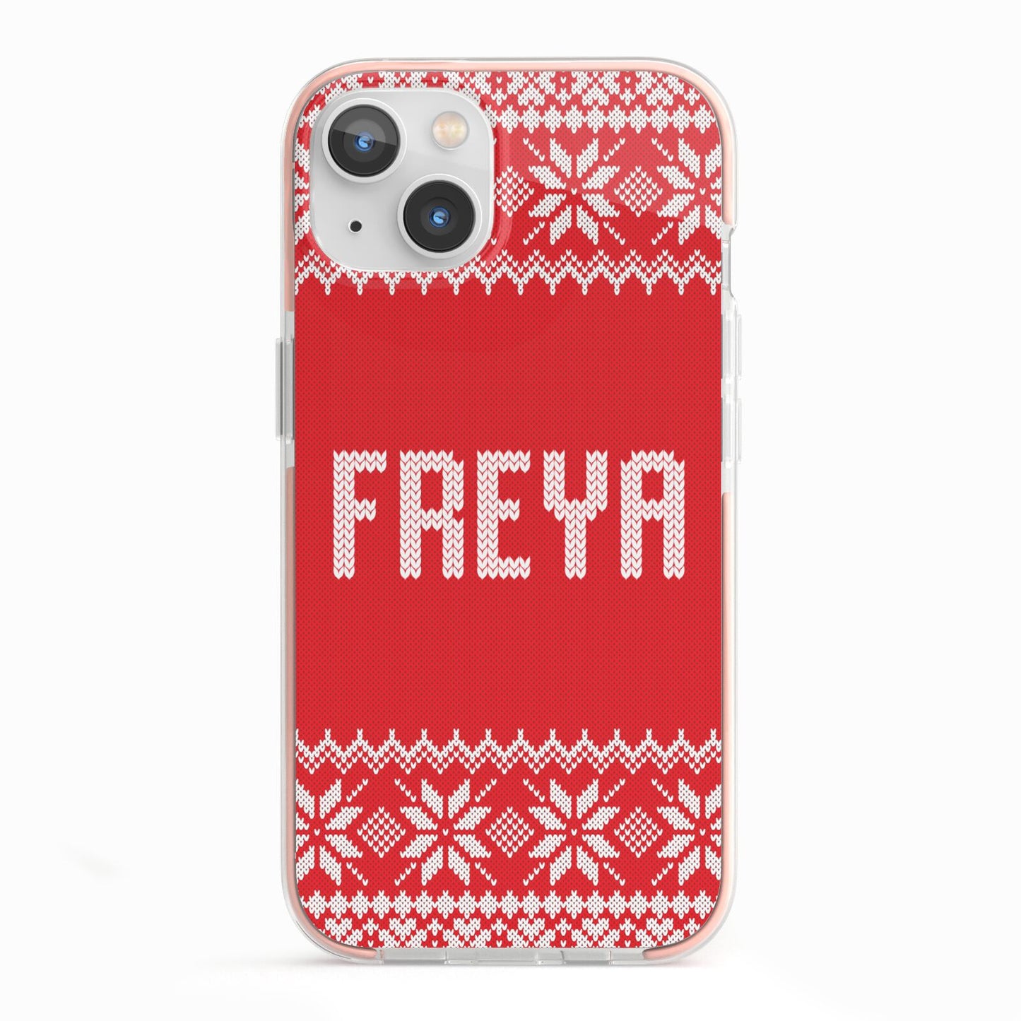 Christmas Jumper iPhone 13 TPU Impact Case with Pink Edges