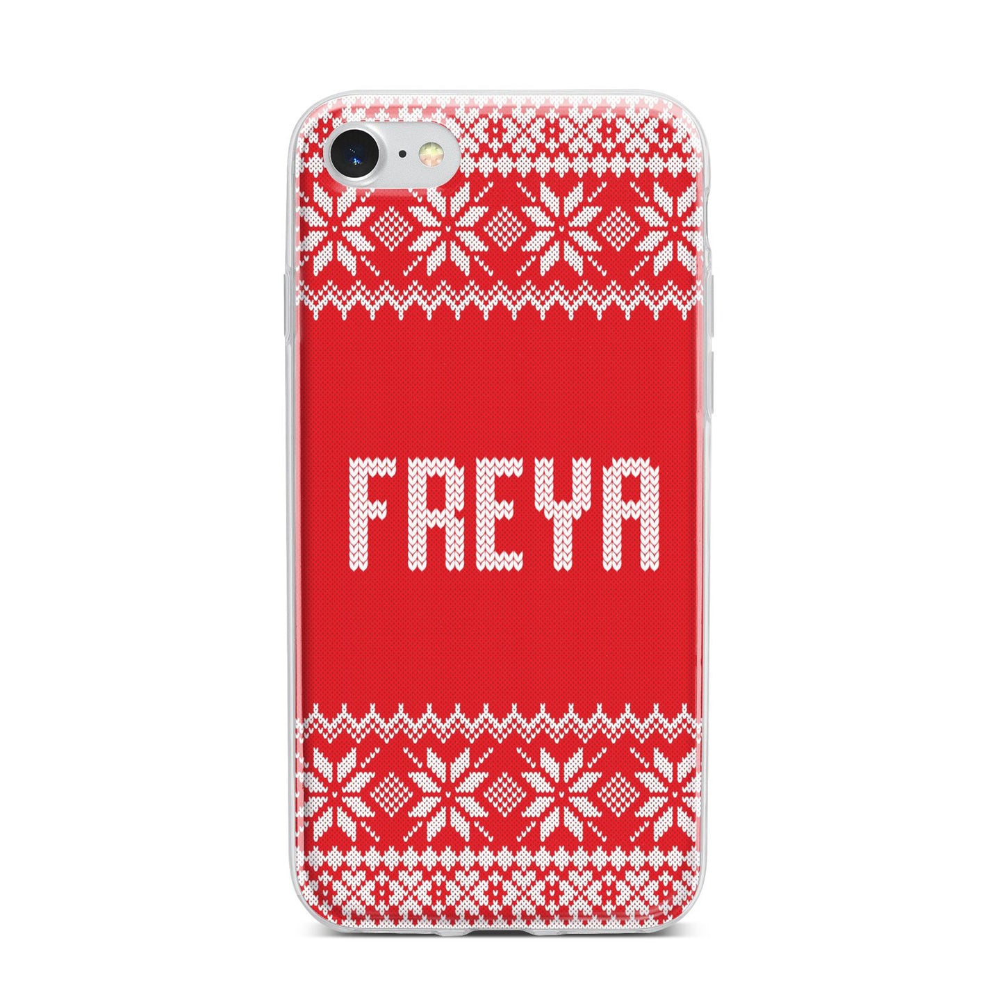 Christmas Jumper iPhone 7 Bumper Case on Silver iPhone