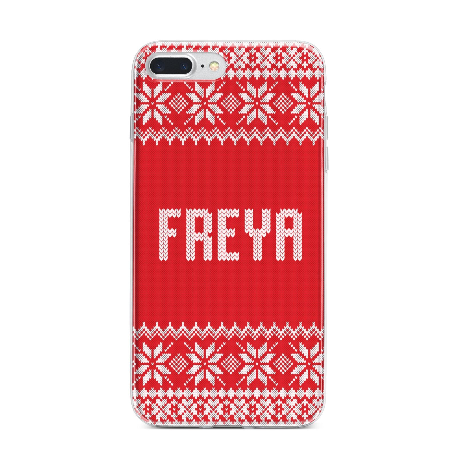 Christmas Jumper iPhone 7 Plus Bumper Case on Silver iPhone