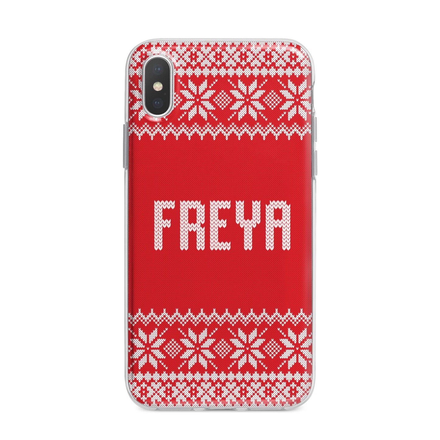 Christmas Jumper iPhone X Bumper Case on Silver iPhone Alternative Image 1