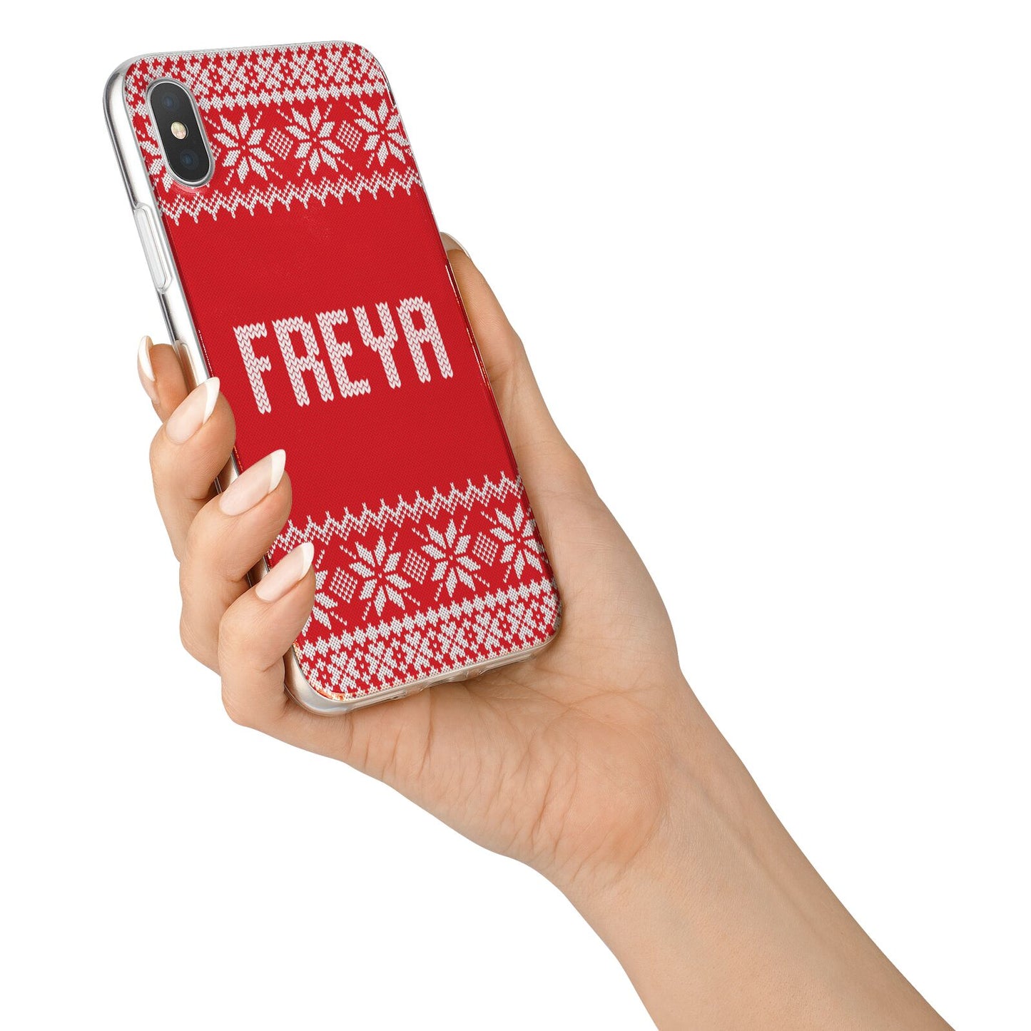 Christmas Jumper iPhone X Bumper Case on Silver iPhone Alternative Image 2