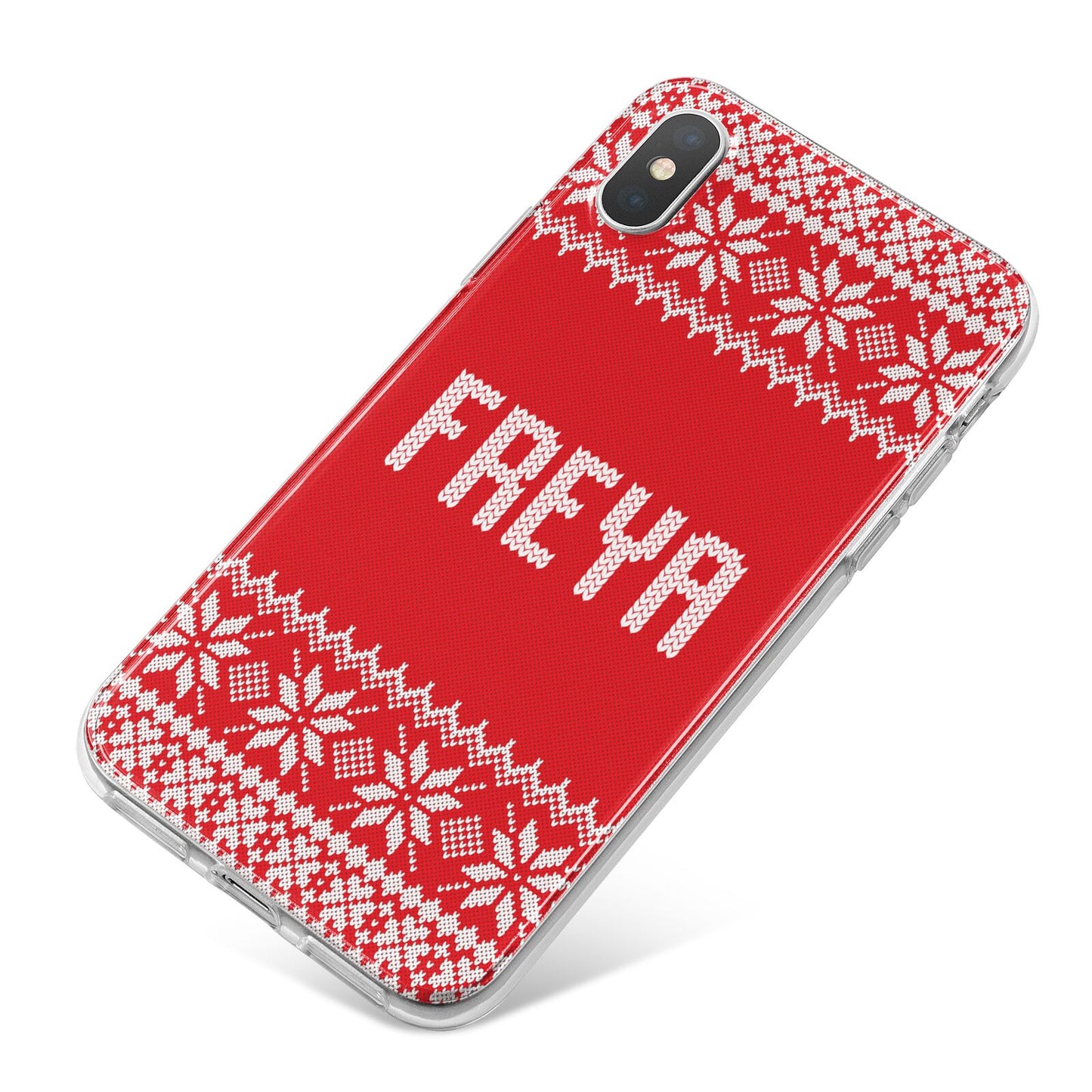 Christmas Jumper iPhone X Bumper Case on Silver iPhone