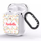 Christmas Lights Pattern Custom AirPods Clear Case Side Image