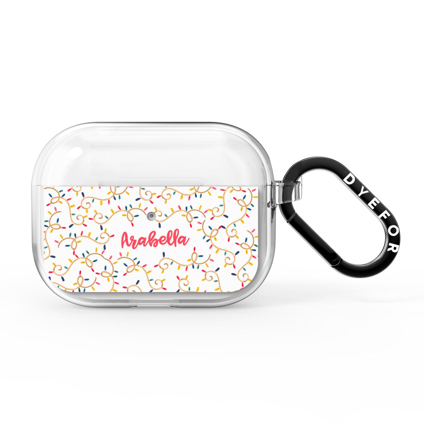 Christmas Lights Pattern Custom AirPods Pro Clear Case