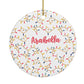 Christmas Lights Pattern Custom Circle Decoration Back Image
