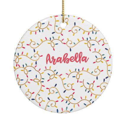 Christmas Lights Pattern Custom Circle Decoration