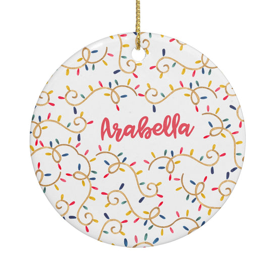 Christmas Lights Pattern Custom Circle Decoration