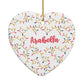 Christmas Lights Pattern Custom Heart Decoration Back Image