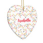 Christmas Lights Pattern Custom Heart Decoration Side Angle