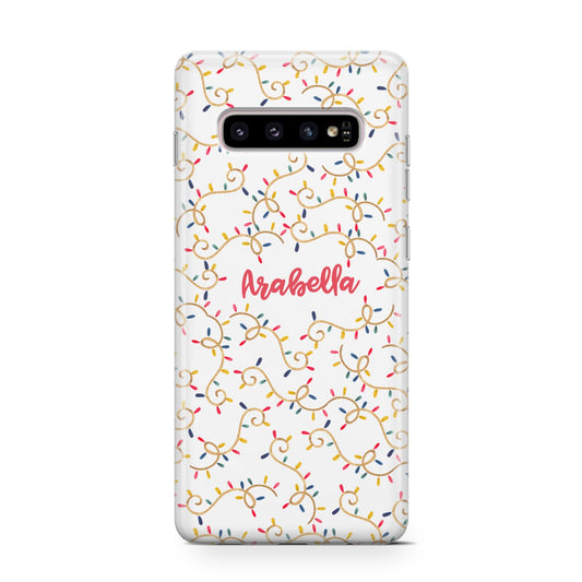 Christmas Lights Pattern Custom Protective Samsung Galaxy Case