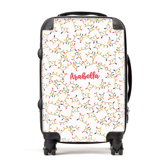 Christmas Lights Pattern Custom Suitcase