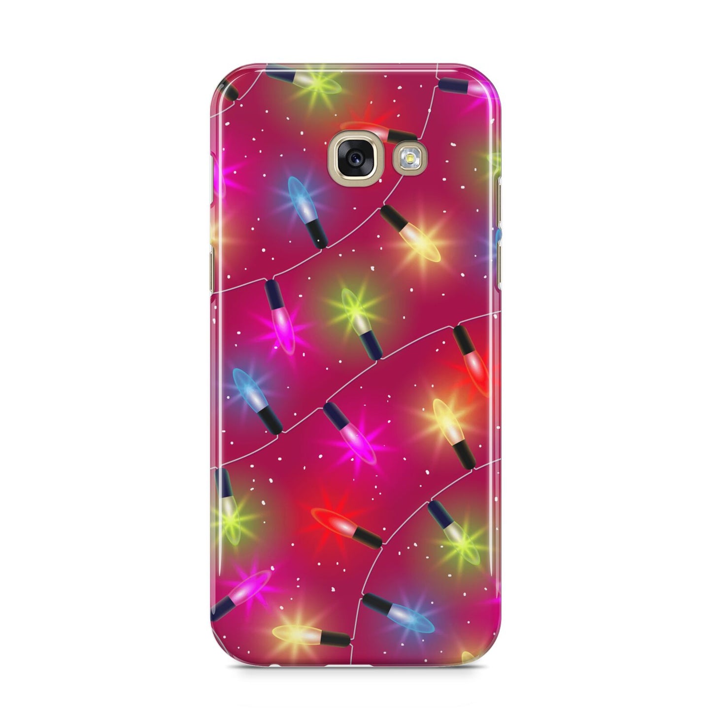 Christmas Lights Samsung Galaxy A5 2017 Case on gold phone