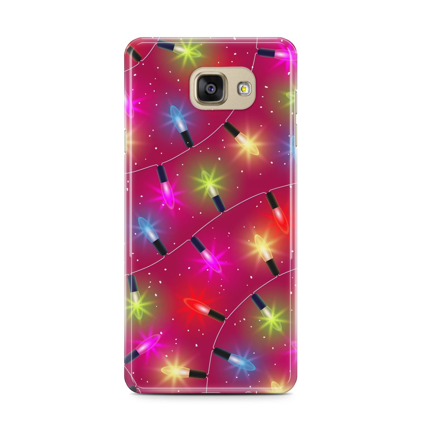 Christmas Lights Samsung Galaxy A7 2016 Case on gold phone