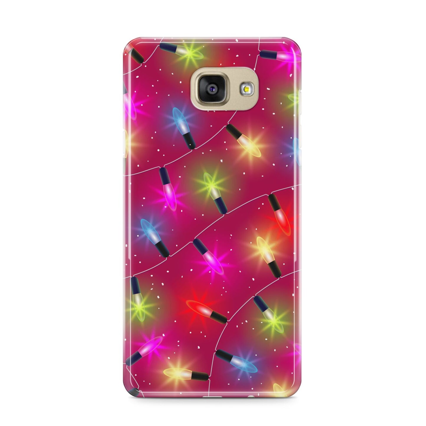 Christmas Lights Samsung Galaxy A9 2016 Case on gold phone