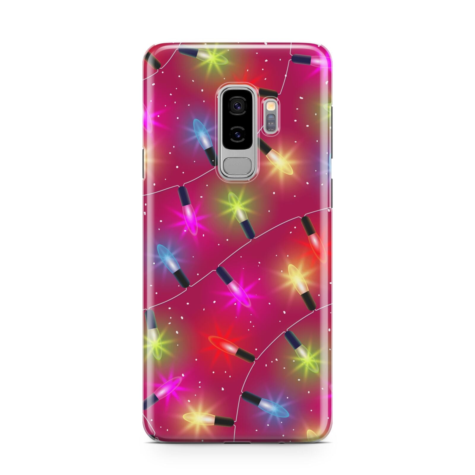 Christmas Lights Samsung Galaxy S9 Plus Case on Silver phone