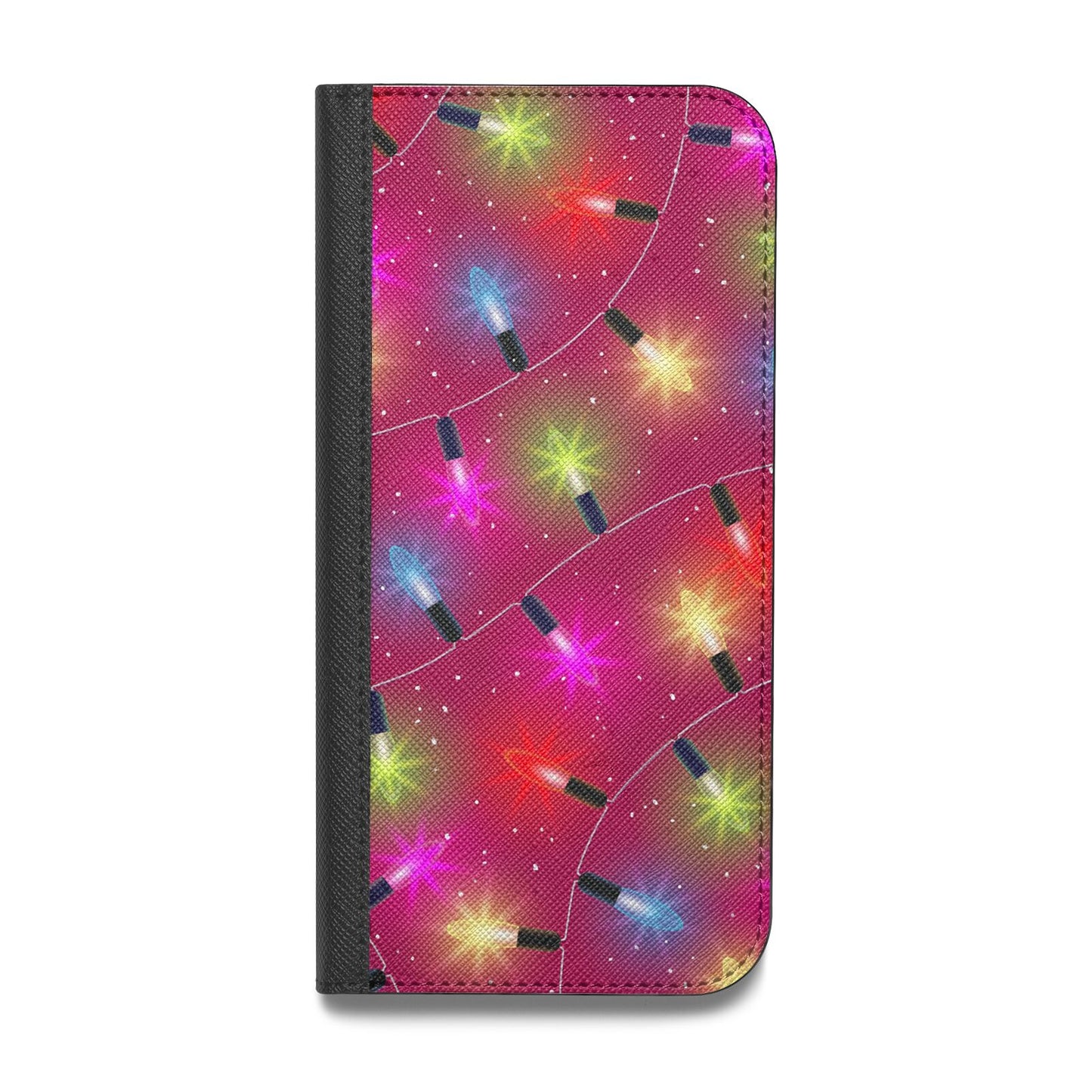 Christmas Lights Vegan Leather Flip Samsung Case