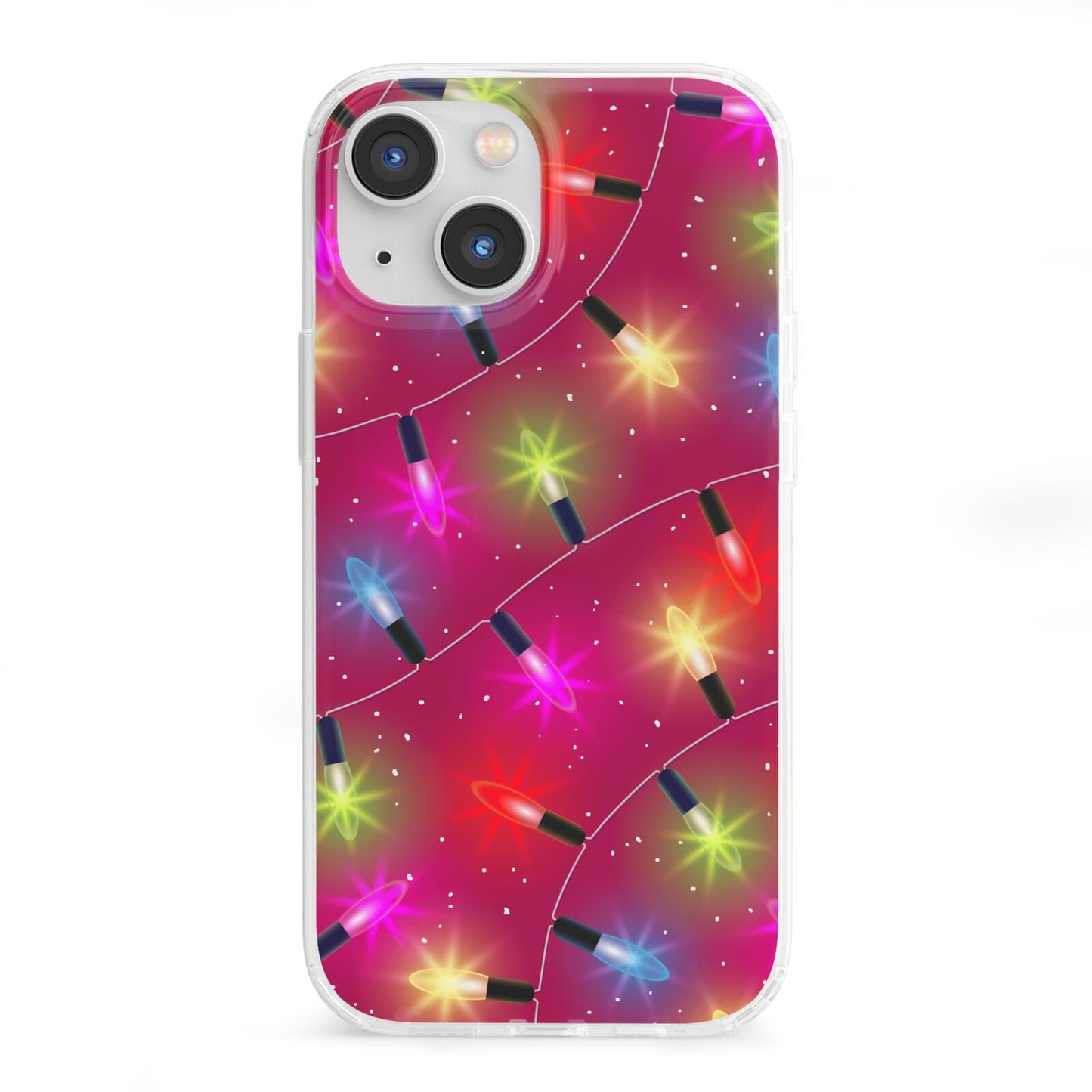 Christmas Lights iPhone 13 Mini Clear Bumper Case