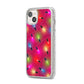 Christmas Lights iPhone 14 Plus Glitter Tough Case Starlight Angled Image