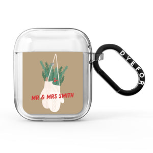 Christmas Mittens Pattern AirPods Case