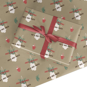 Christmas Mittens Pattern Wrapping Paper