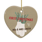 Christmas Mittens Pattern Heart Decoration