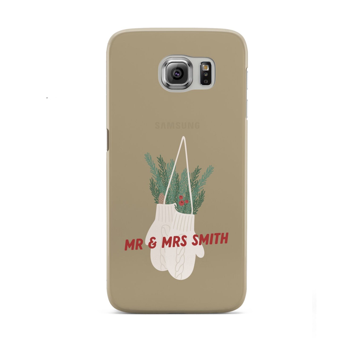 Christmas Mittens Pattern Samsung Galaxy S6 Case