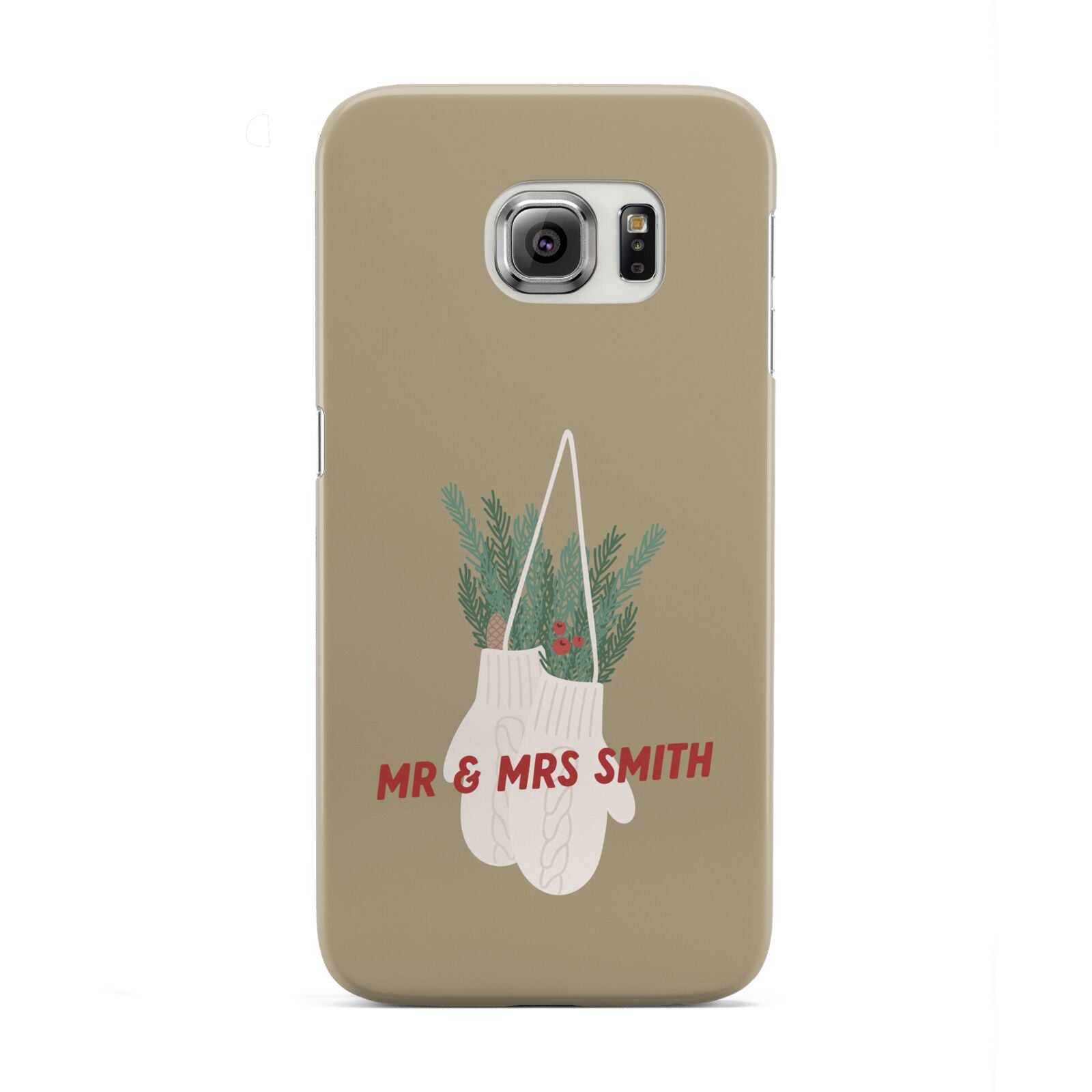 Christmas Mittens Pattern Samsung Galaxy S6 Edge Case