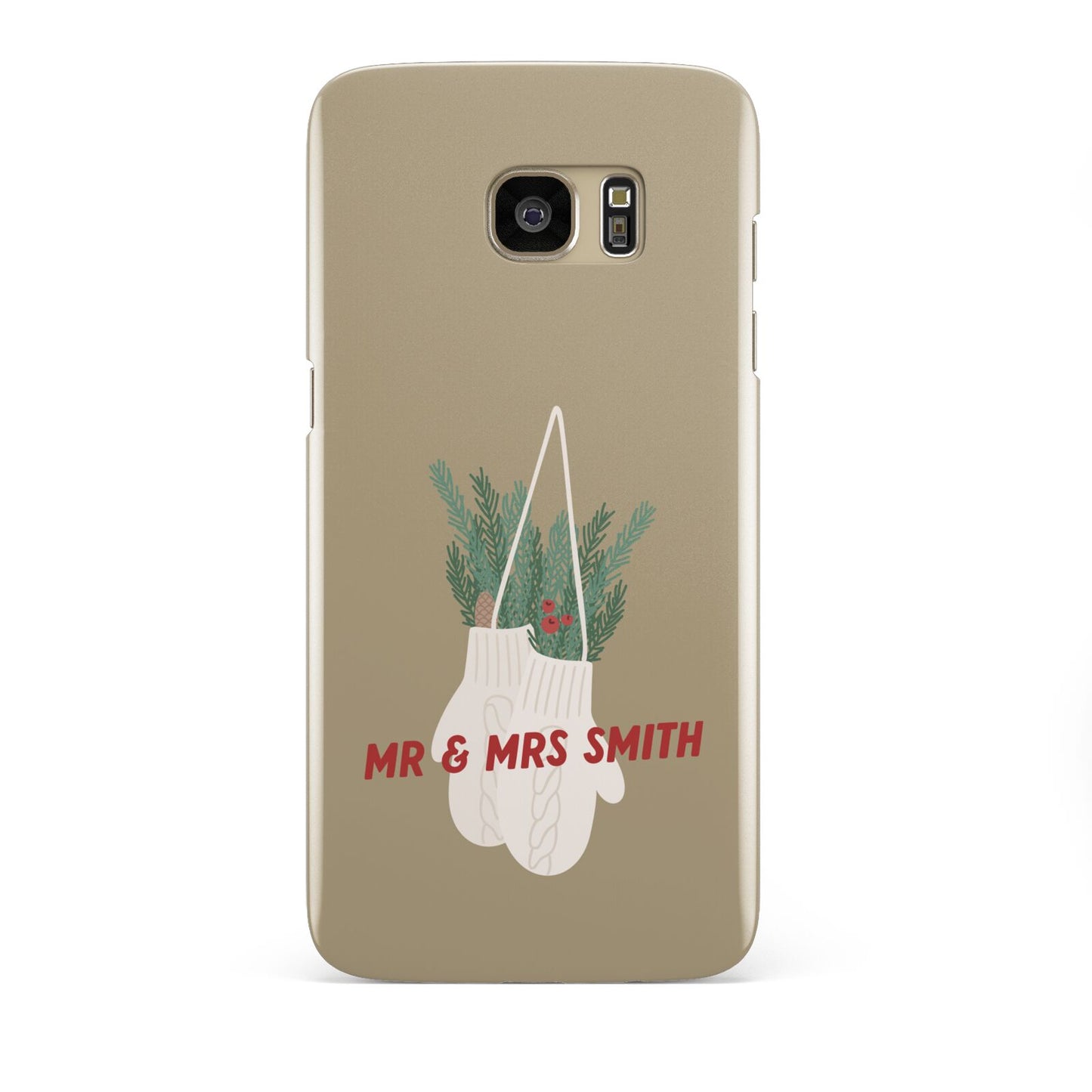 Christmas Mittens Pattern Samsung Galaxy S7 Edge Case