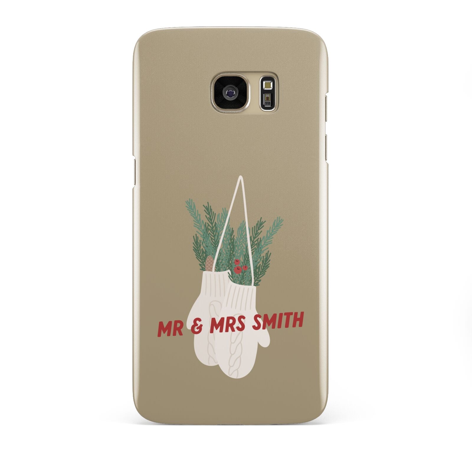 Christmas Mittens Pattern Samsung Galaxy S7 Edge Case