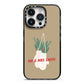 Christmas Mittens Pattern iPhone 14 Pro Black Impact Case on Silver phone
