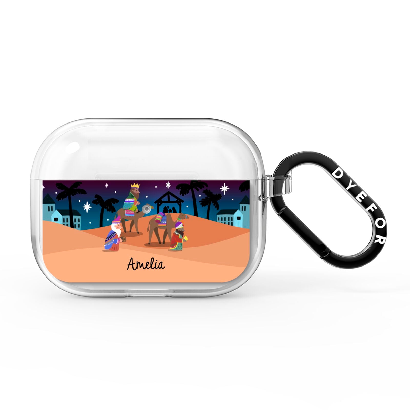 Christmas Nativity Scene with Name AirPods Pro Clear Case