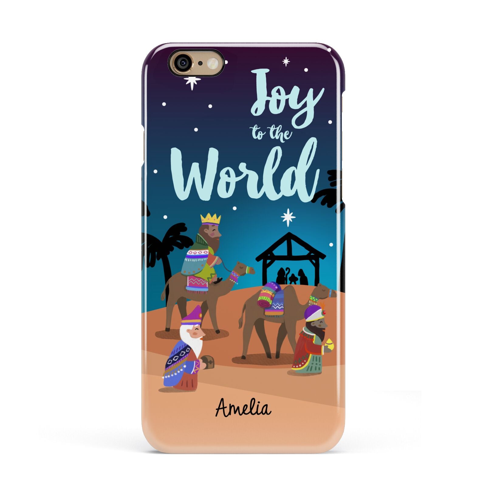 Christmas Nativity Scene with Name Apple iPhone 6 3D Snap Case
