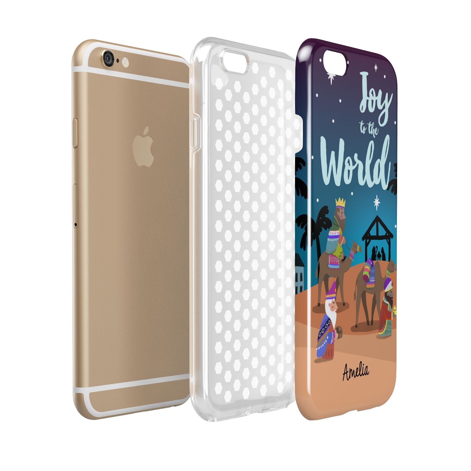 Christmas Nativity Scene with Name Apple iPhone 6 3D Tough Case Expanded view