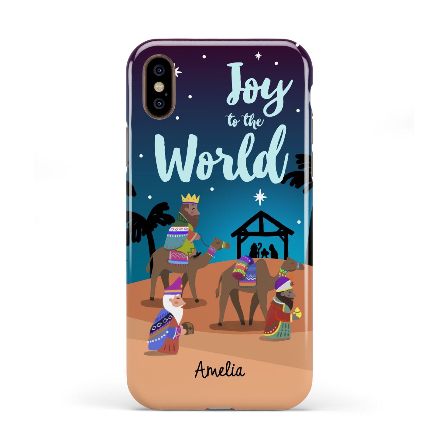 Christmas Nativity Scene with Name Apple iPhone XS 3D Tough
