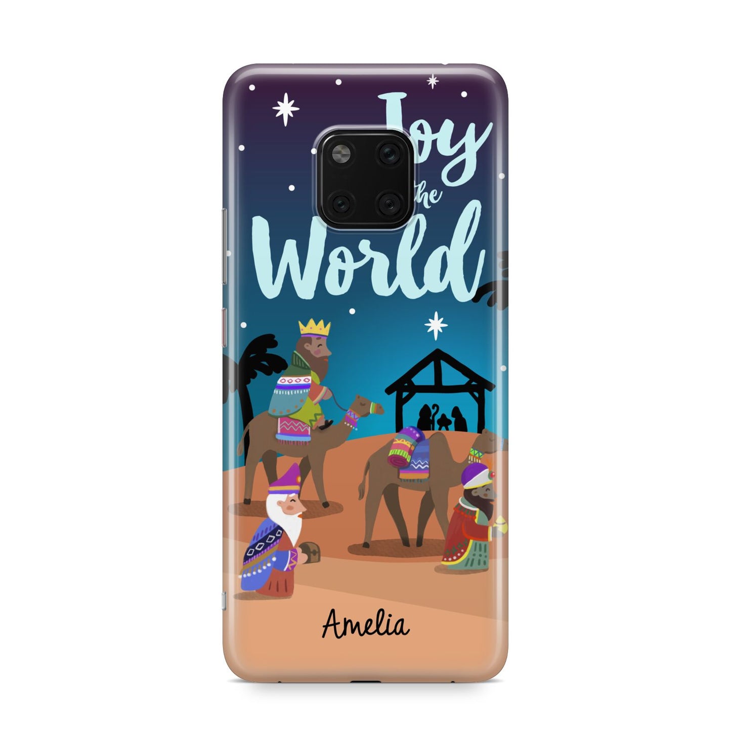 Christmas Nativity Scene with Name Huawei Mate 20 Pro Phone Case
