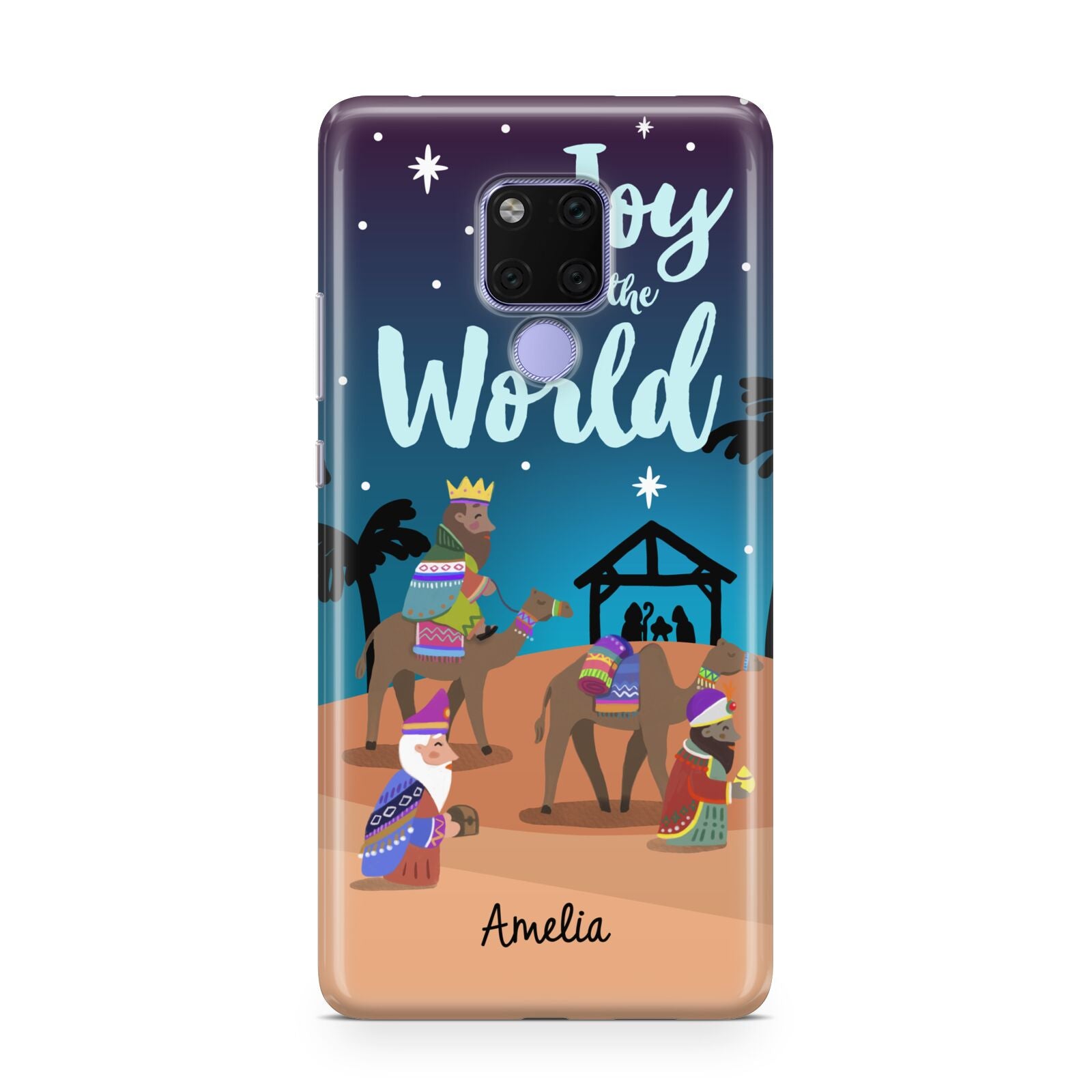 Christmas Nativity Scene with Name Huawei Mate 20X Phone Case