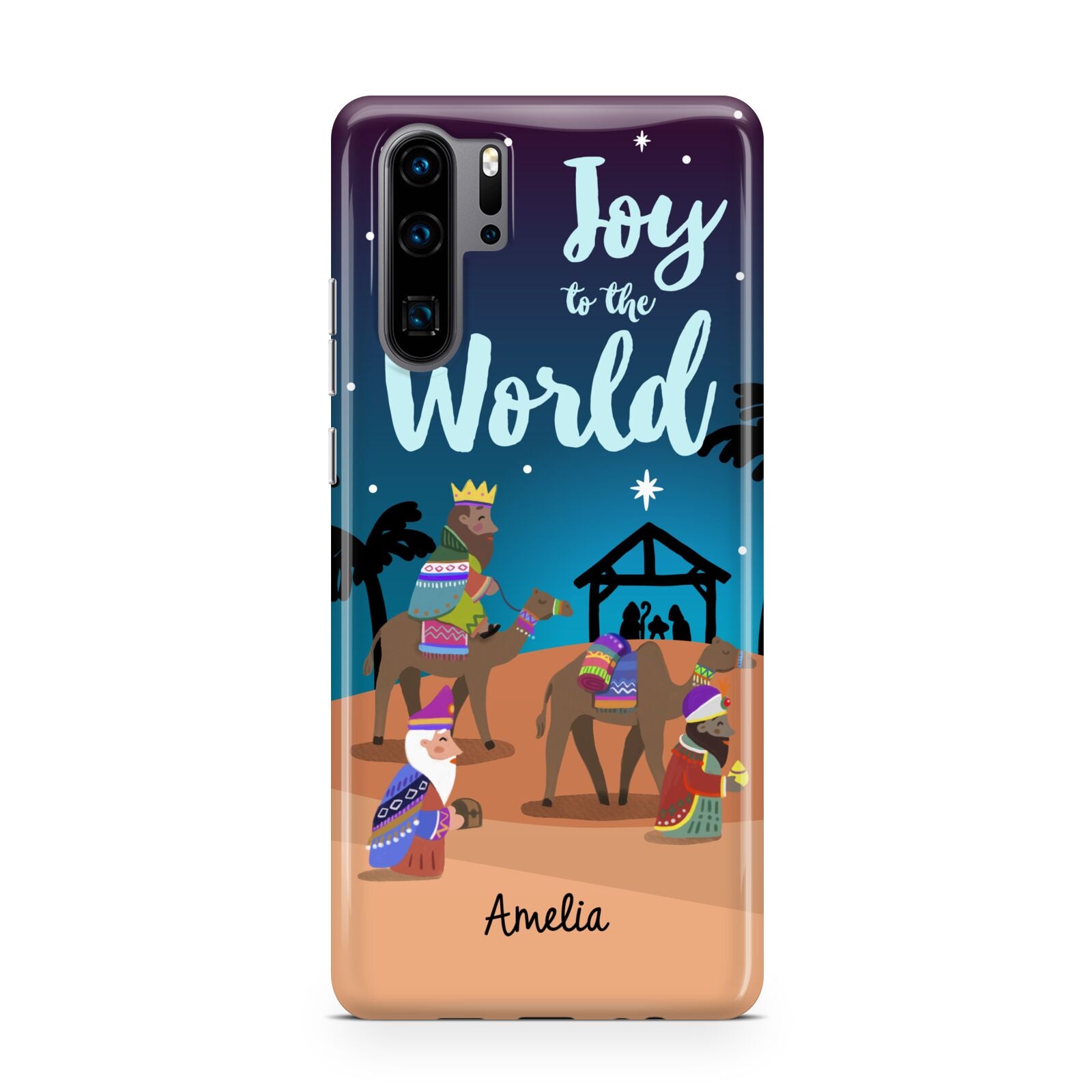 Christmas Nativity Scene with Name Huawei P30 Pro Phone Case
