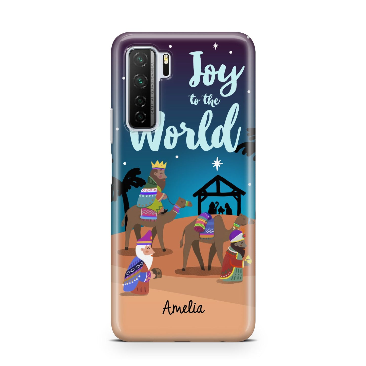 Christmas Nativity Scene with Name Huawei P40 Lite 5G Phone Case