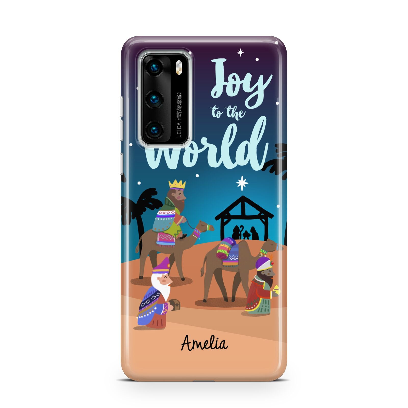 Christmas Nativity Scene with Name Huawei P40 Phone Case