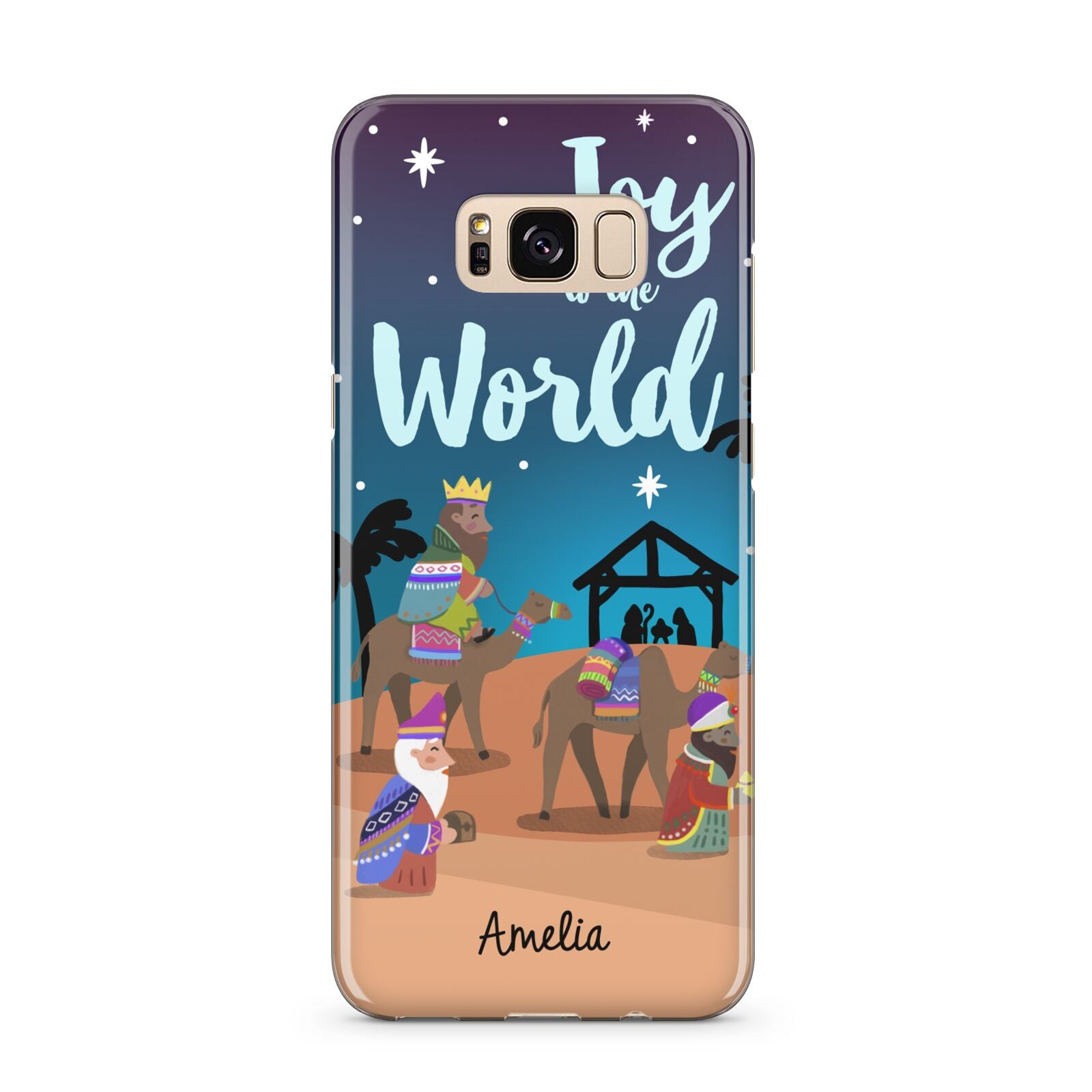 Christmas Nativity Scene with Name Samsung Galaxy S8 Plus Case