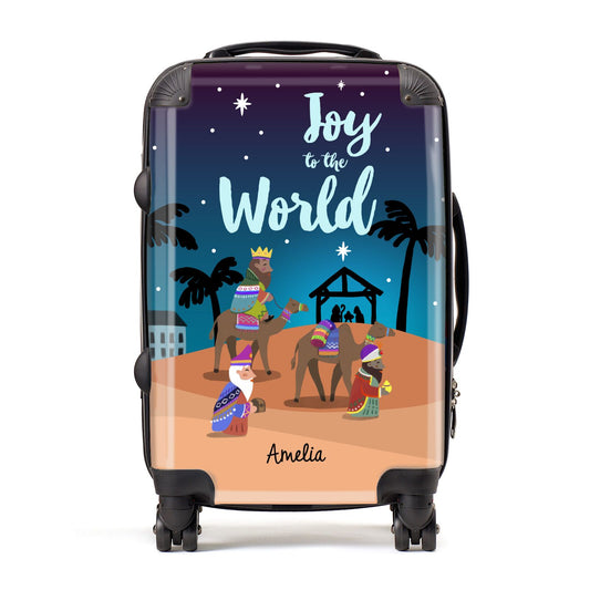 Christmas Nativity Scene with Name Suitcase