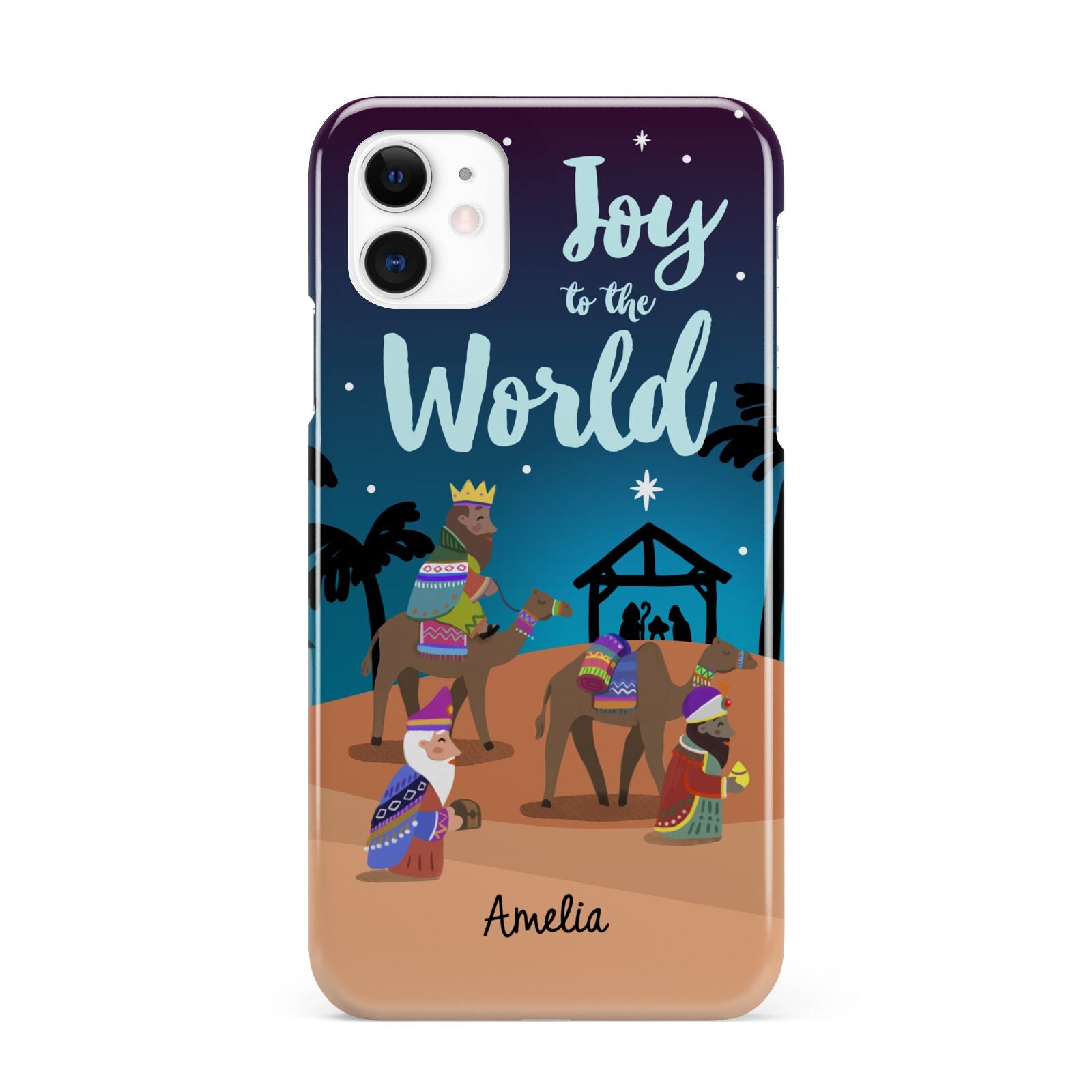 Christmas Nativity Scene with Name iPhone 11 3D Snap Case