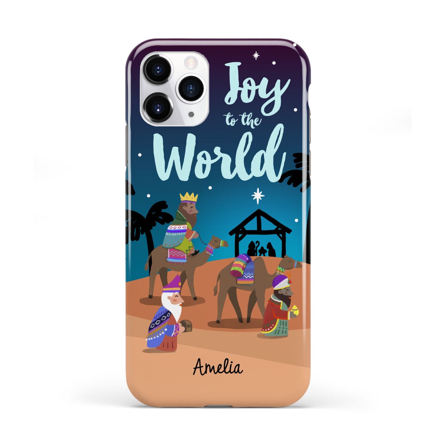 Christmas Nativity Scene with Name iPhone 11 Pro 3D Tough Case