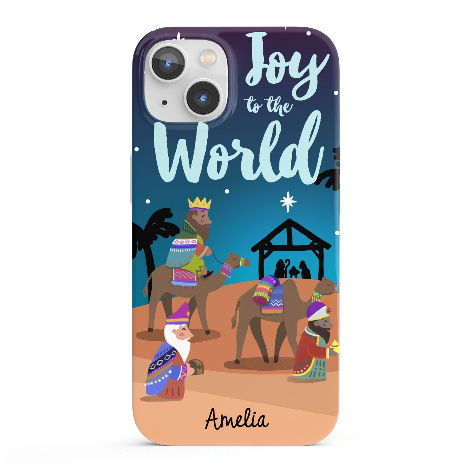 Christmas Nativity Scene with Name iPhone 13 Full Wrap 3D Snap Case