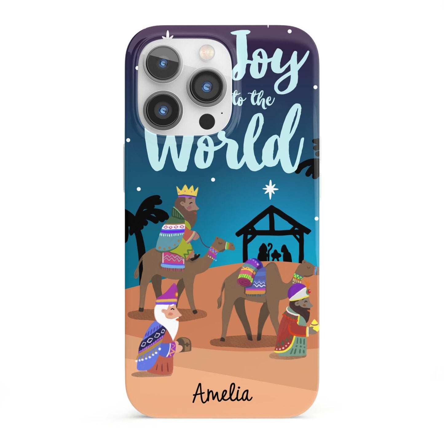 Christmas Nativity Scene with Name iPhone 13 Pro Full Wrap 3D Snap Case