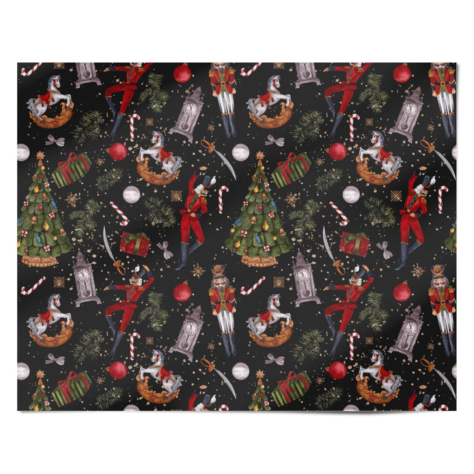 Christmas Nutcracker Personalised Wrapping Paper Alternative