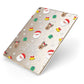 Christmas Pattern Apple iPad Case on Gold iPad Side View