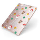 Christmas Pattern Apple iPad Case on Rose Gold iPad Side View