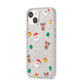 Christmas Pattern iPhone 14 Glitter Tough Case Starlight Angled Image